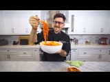 Making and eating korean fire noodles