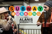 Alanis Morissette Busks in NYC Subway in Disguise