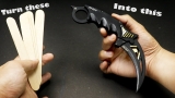 Making my own fully customized CS:GO KARAMBIT from popsicle sticks