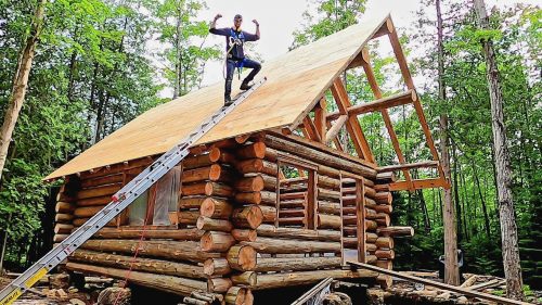 Roofing a Steep 45° Pitch! Barn Board Sheathing