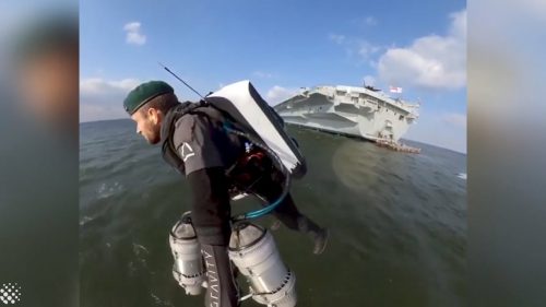 Real-life ‘Iron Man’ showcased his jetpack technology to military teams.