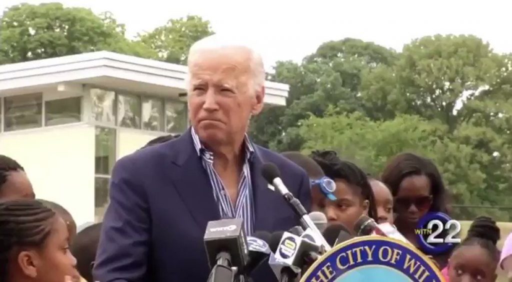 Joe Biden telling group of black kids about RUBBING BLOND HAIR ON HIS LEGS&hellip;