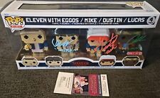 JSA CAST SIGNED x3- Funko Pop Stranger Things 8Bit Gaten Caleb McLaughlin 4 Pack